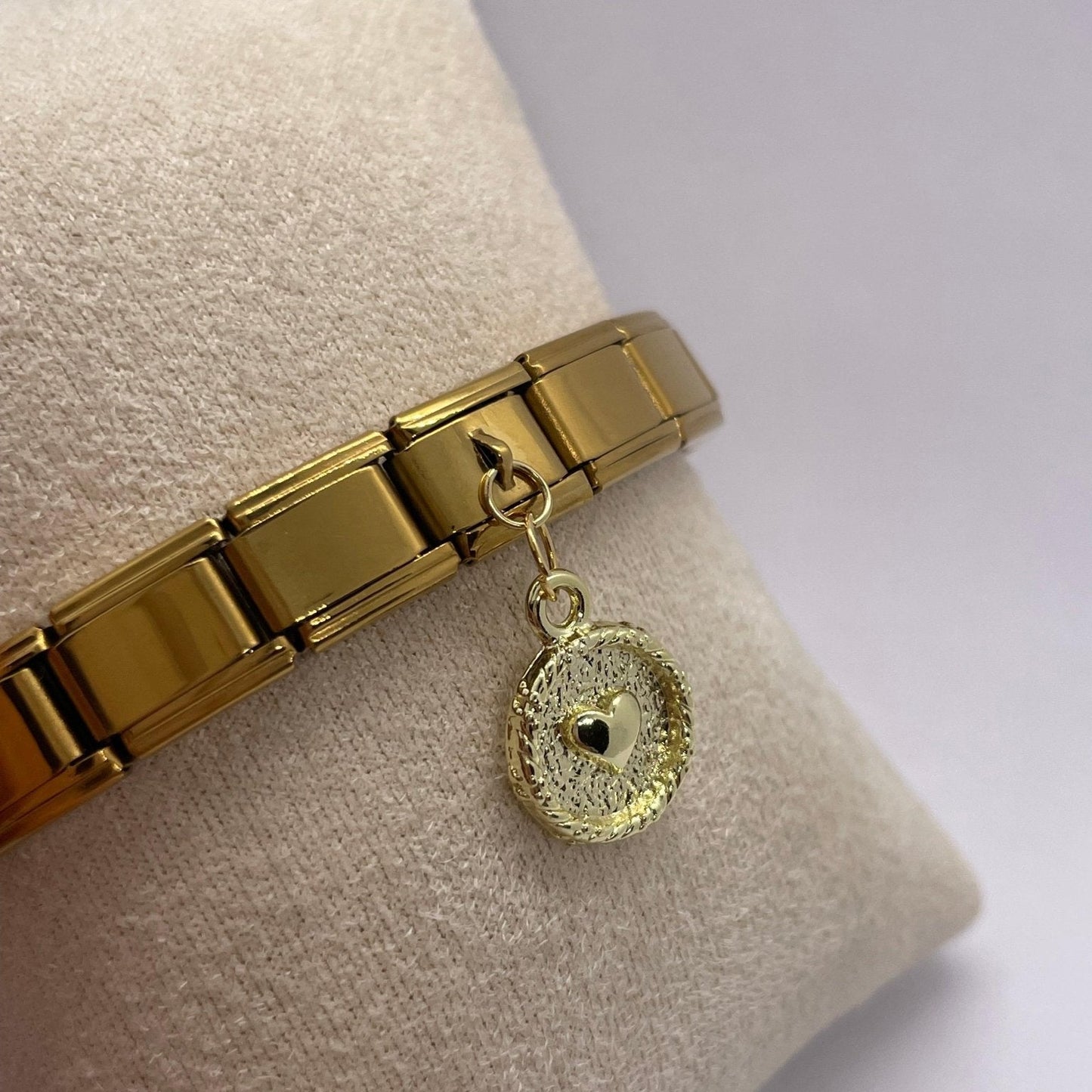 Pendentif cœur texturé - Bellacharms