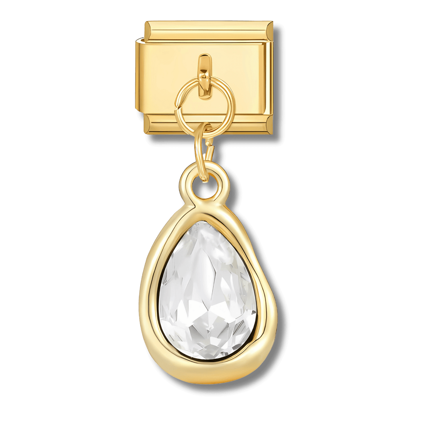 Pendentif diamant doré - Bellacharms