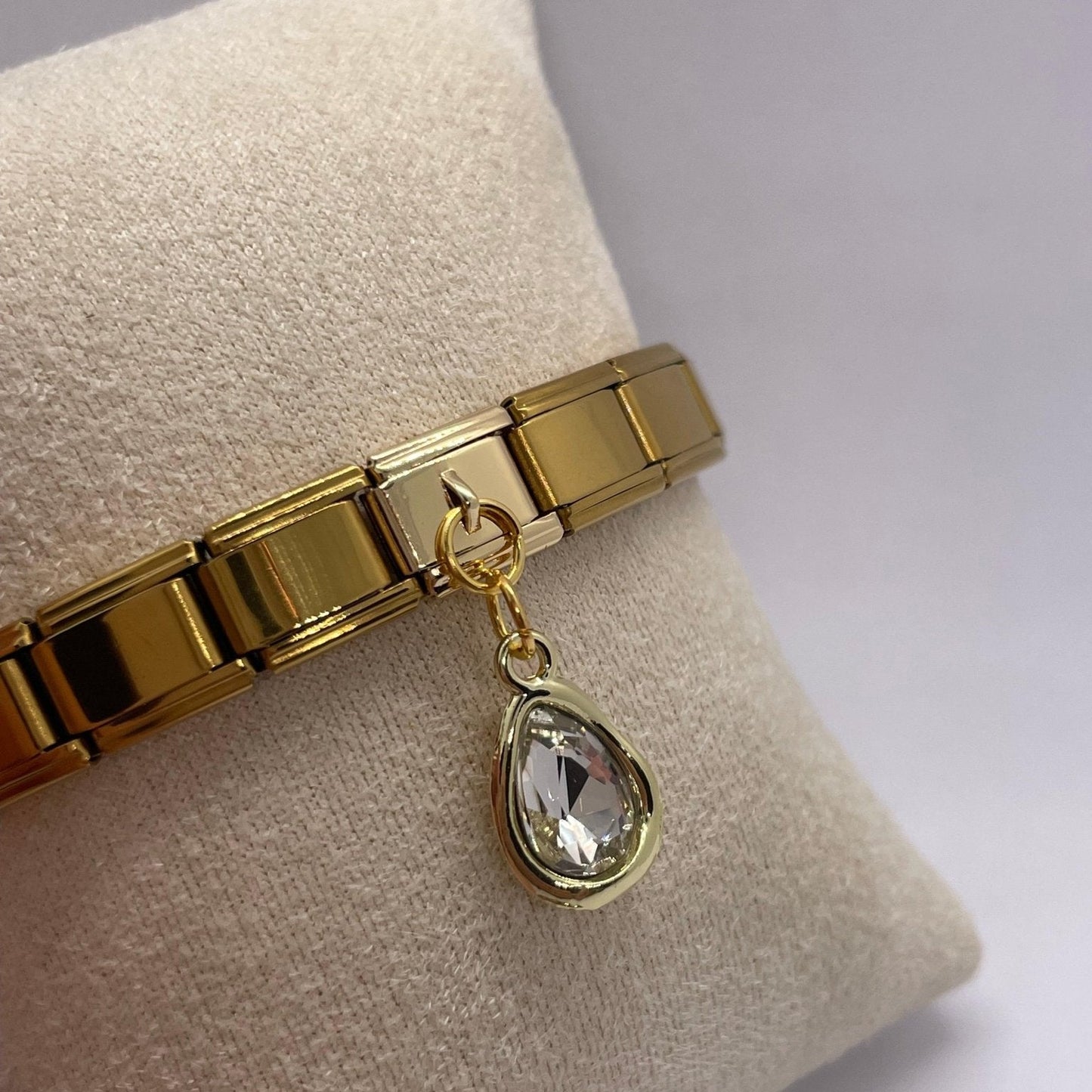 Pendentif diamant doré - Bellacharms