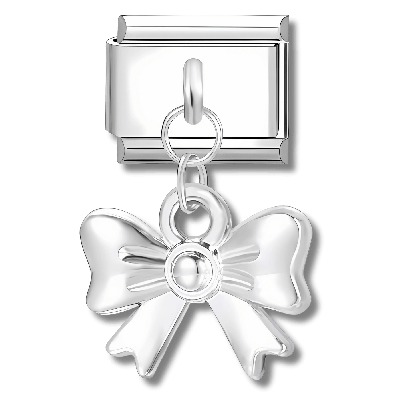 Pendentif nœud papillon argenté - Bellacharms