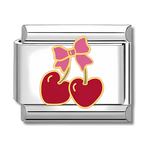 Charm cerises avec nœud - Bellacharms