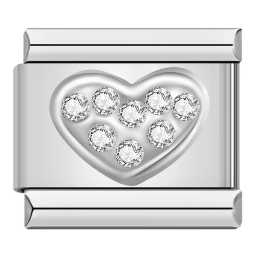 Charm cœur strass - Bellacharms
