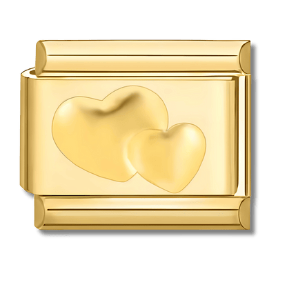 Charm double cœur - Bellacharms