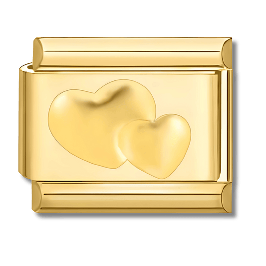 Charm double cœur - Bellacharms
