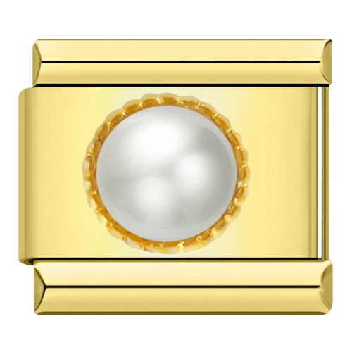 Charm perle blanche - Bellacharms