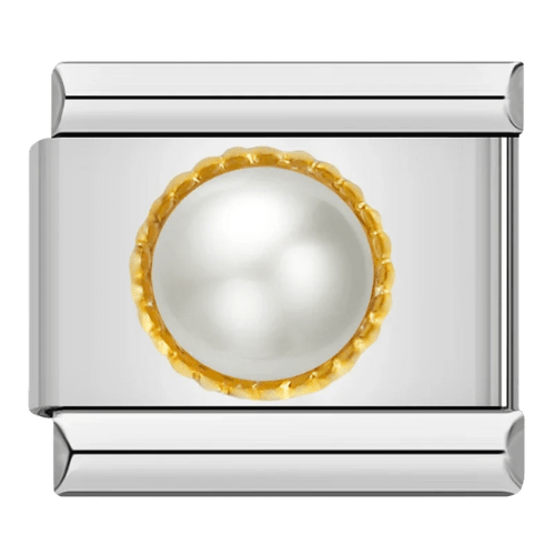 Charm perle blanche - Bellacharms