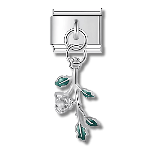 Pendentif branche argenté - Bellacharms