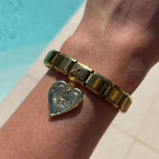 Pendentif cœur avec strass - Bellacharms