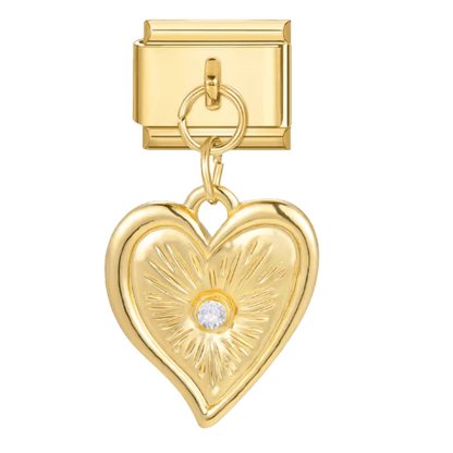Pendentif cœur avec strass - Bellacharms