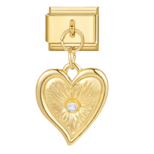Pendentif cœur avec strass - Bellacharms
