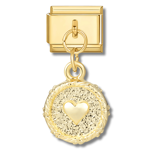 Pendentif cœur texturé - Bellacharms