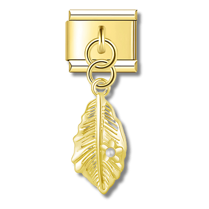 Pendentif feuille doré - Bellacharms
