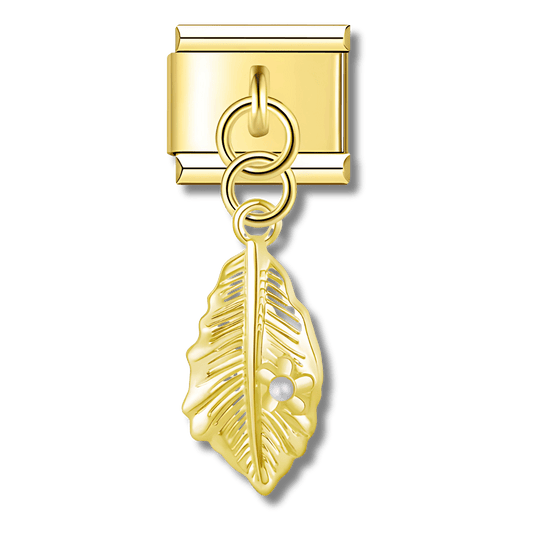 Pendentif feuille doré - Bellacharms