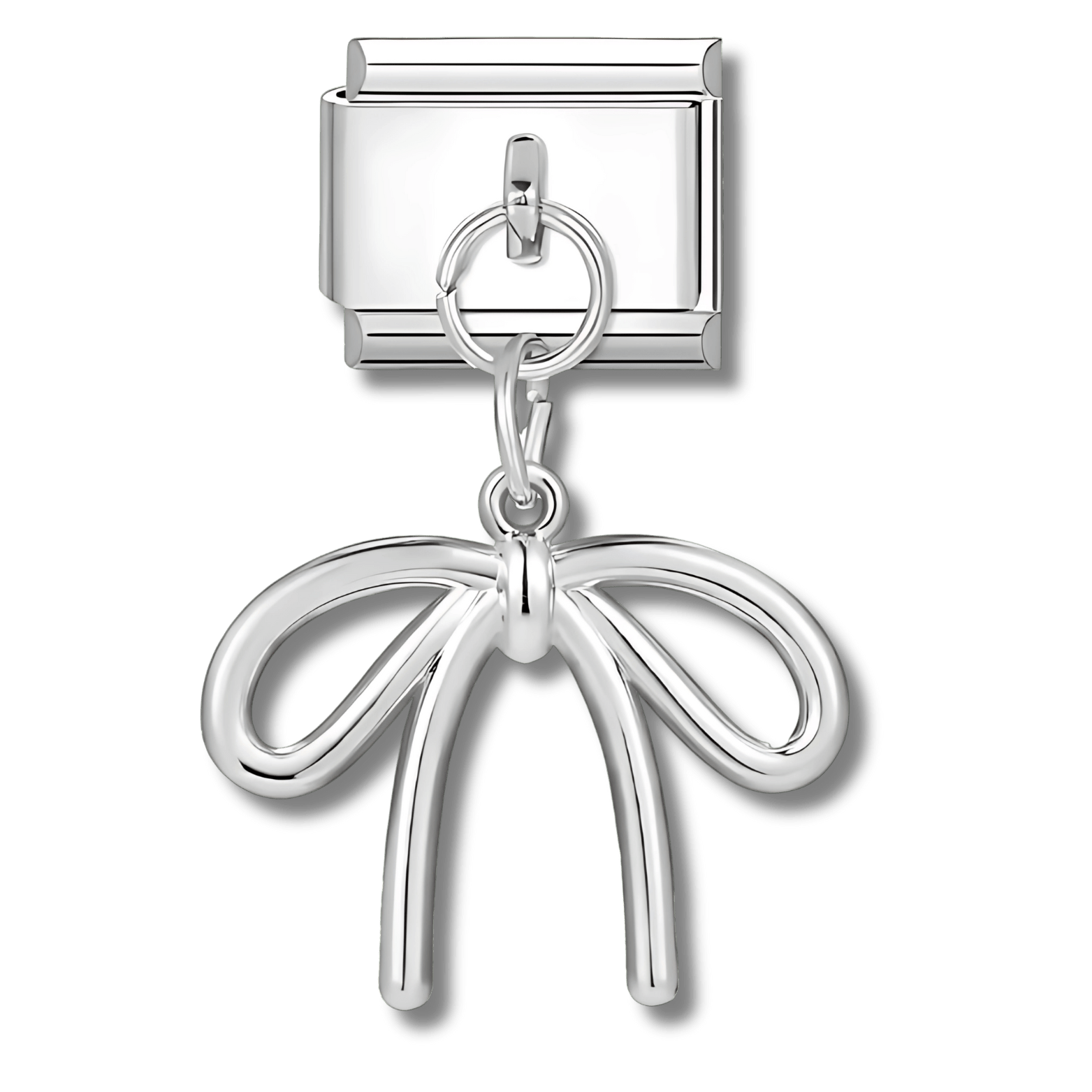 Pendentif nœud argenté - Bellacharms