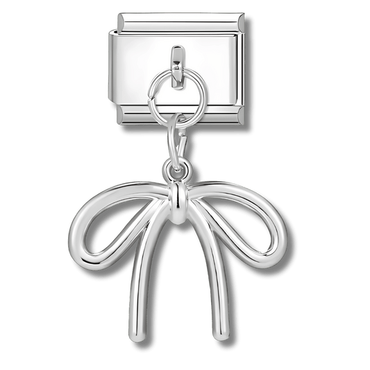 Pendentif nœud argenté - Bellacharms